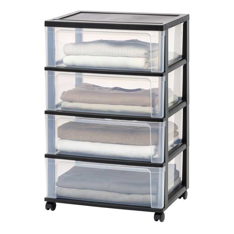 IRIS 4 Drawer Wide Chest Black