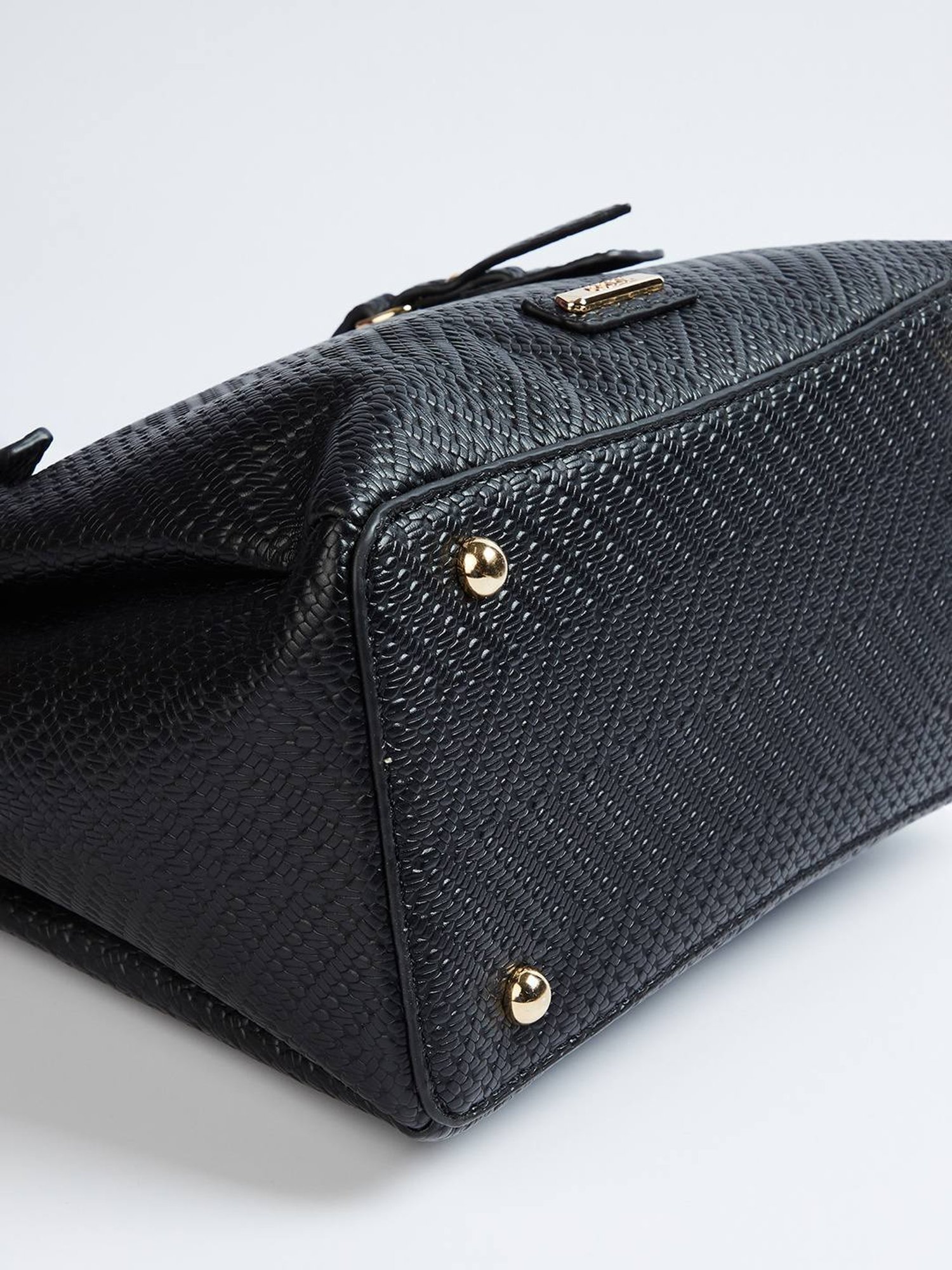 Code by Lifestyle Black Textured Handbag