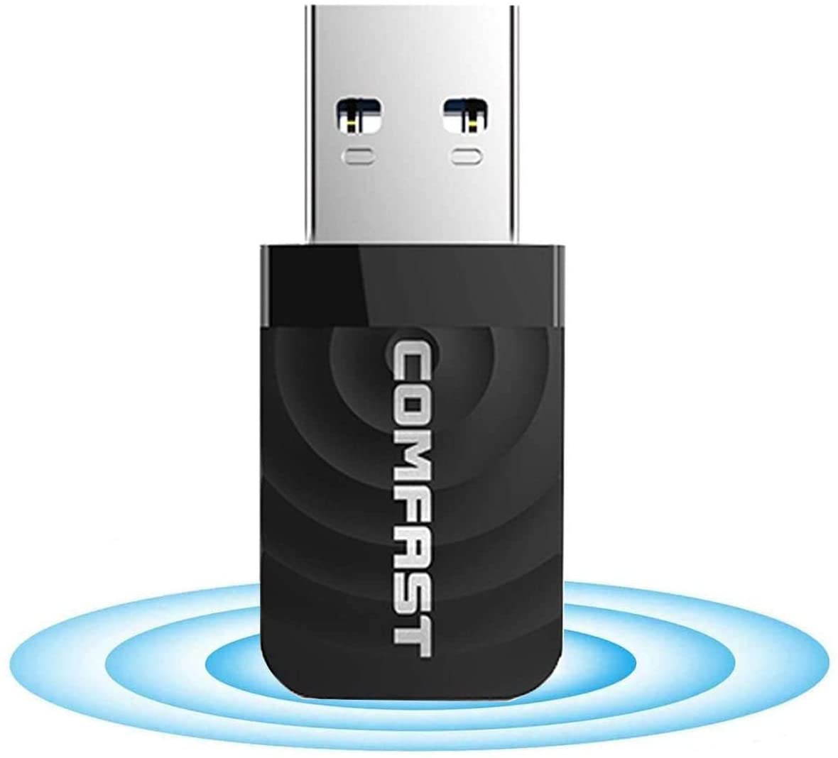 WiFi Adapter,5GHz WiFi Dongle USB 3.0 1300Mbps Dual Band 2.4GHz 5GHz Mini Wireless Network USB Wifi Adapter for PC Desktop Laptop, Support Windows XP/7/8/8.1/10, MacOS 10.9-10.14