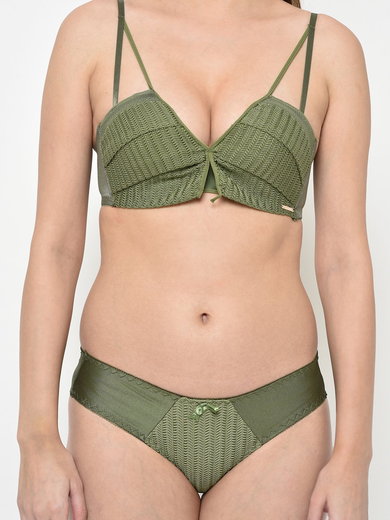 Da Intimo Olive Bra With Bikini Panty