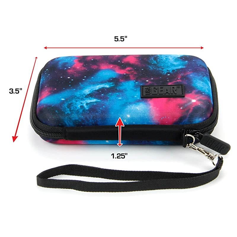 Protective Hard Shell Digital Voice Recorder Slim Case Audio Recorder Box for Lectures with Hard Shell Exterior Attachable Wrist Strap Interior Accessory Pocket Galaxy