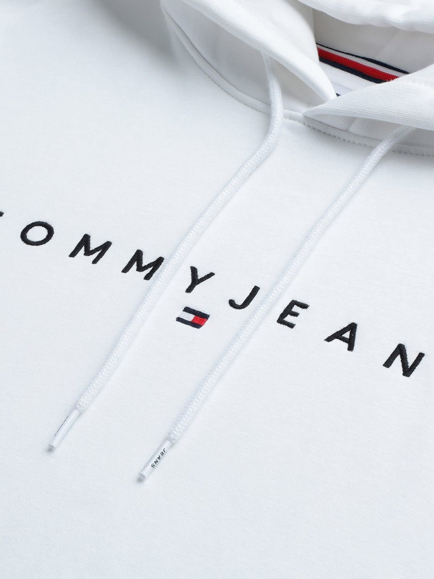 Tommy Hilfiger White Logo Regular Fit Hoodie
