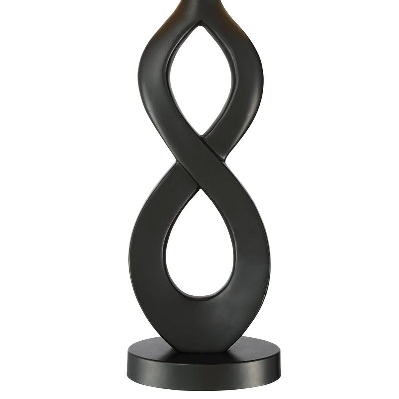 360 Lighting Lars Modern Twist Set of 2 Black Shade Table Lamps