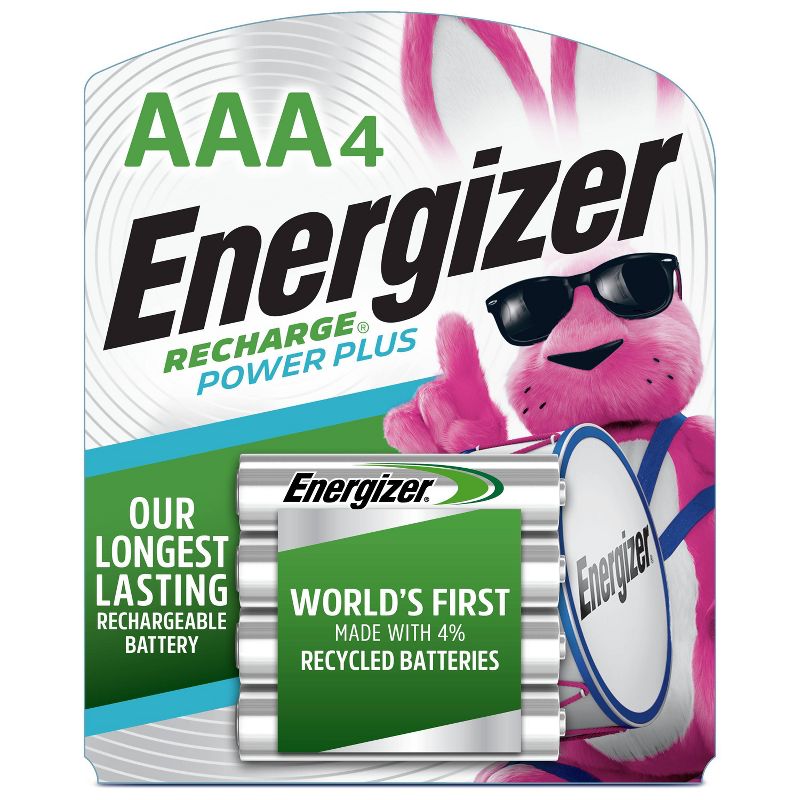 Energizer 4pk Recharge Power Plus Rechargeable AAA Batteries