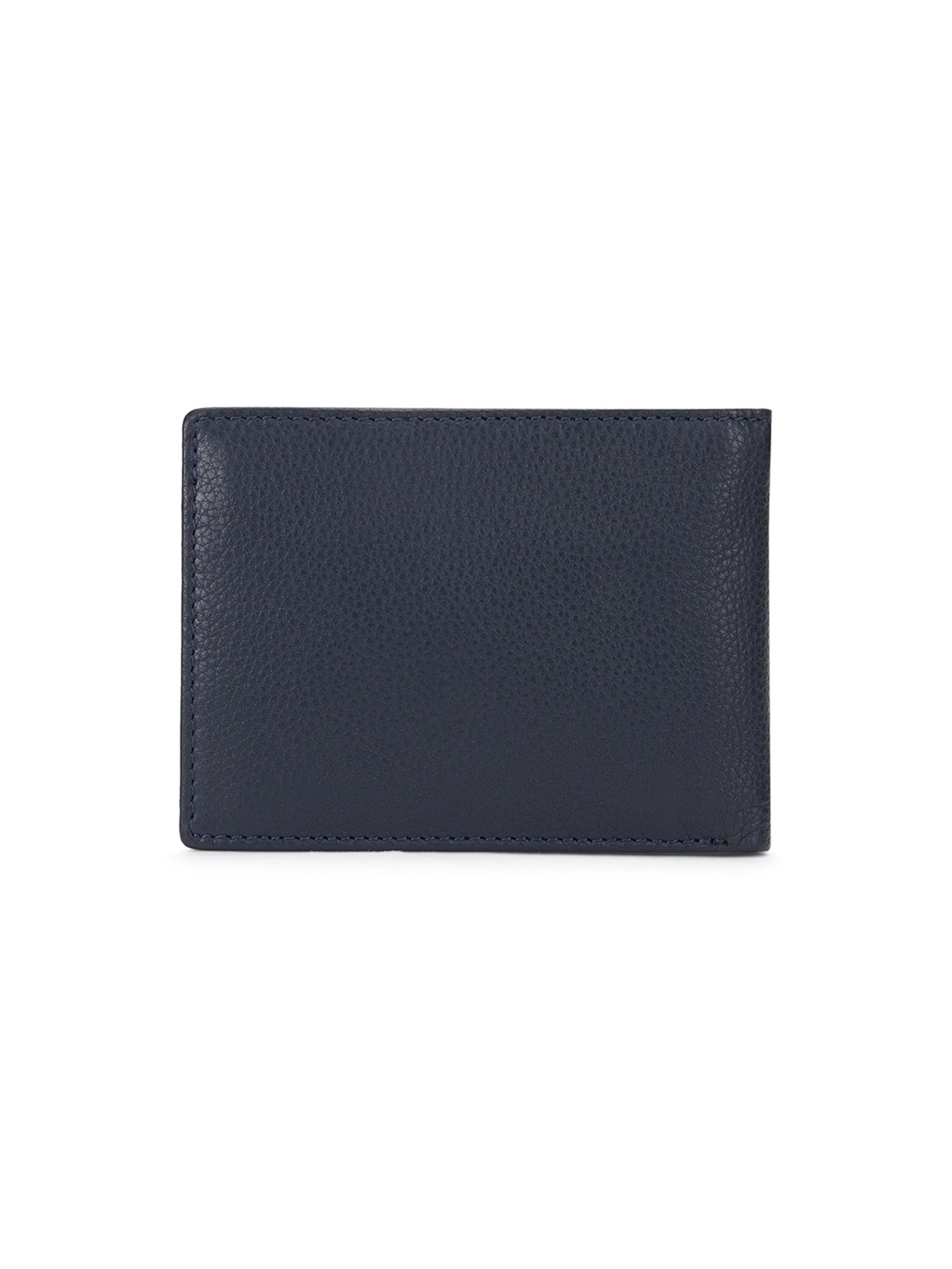 PERQUISITE Navy Casual Leather Bi-Fold Wallet for men