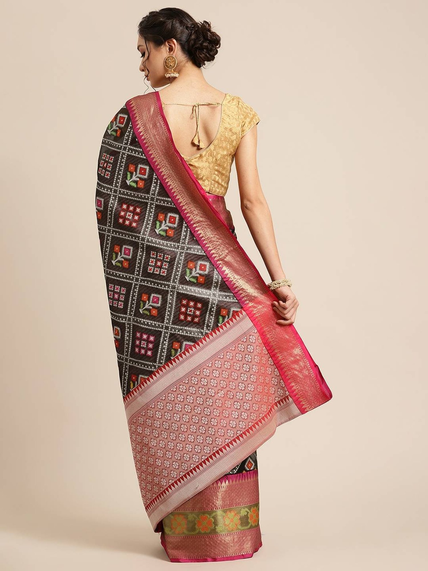 Banarasi Silk Works  Woven Saree with Blouse