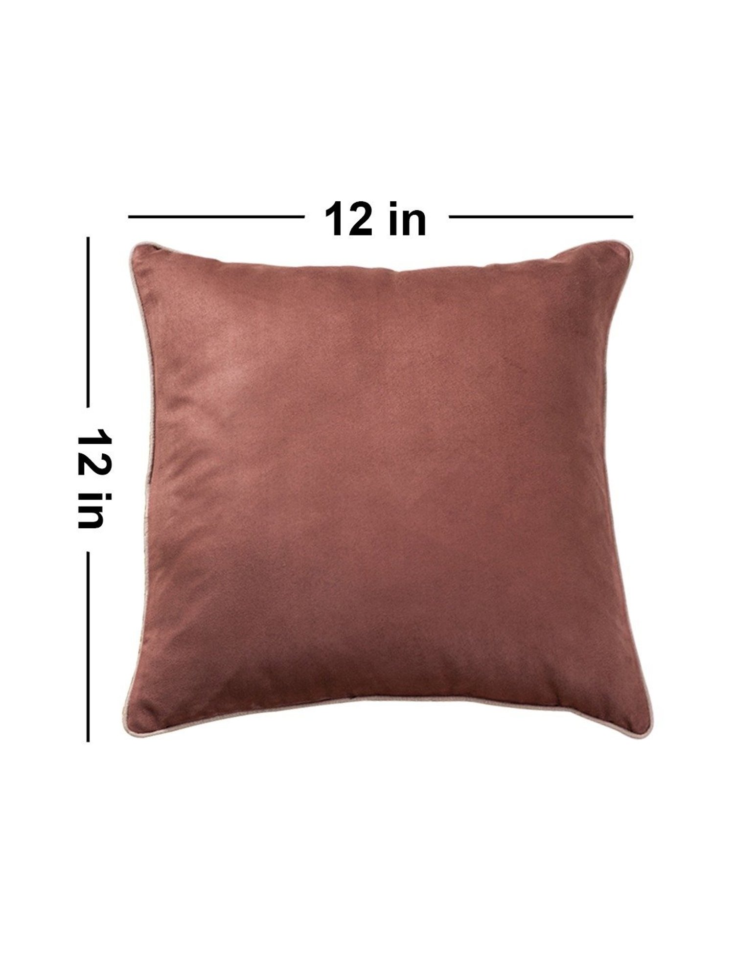 Nestroots Solid Brown Silk Cushion Cover