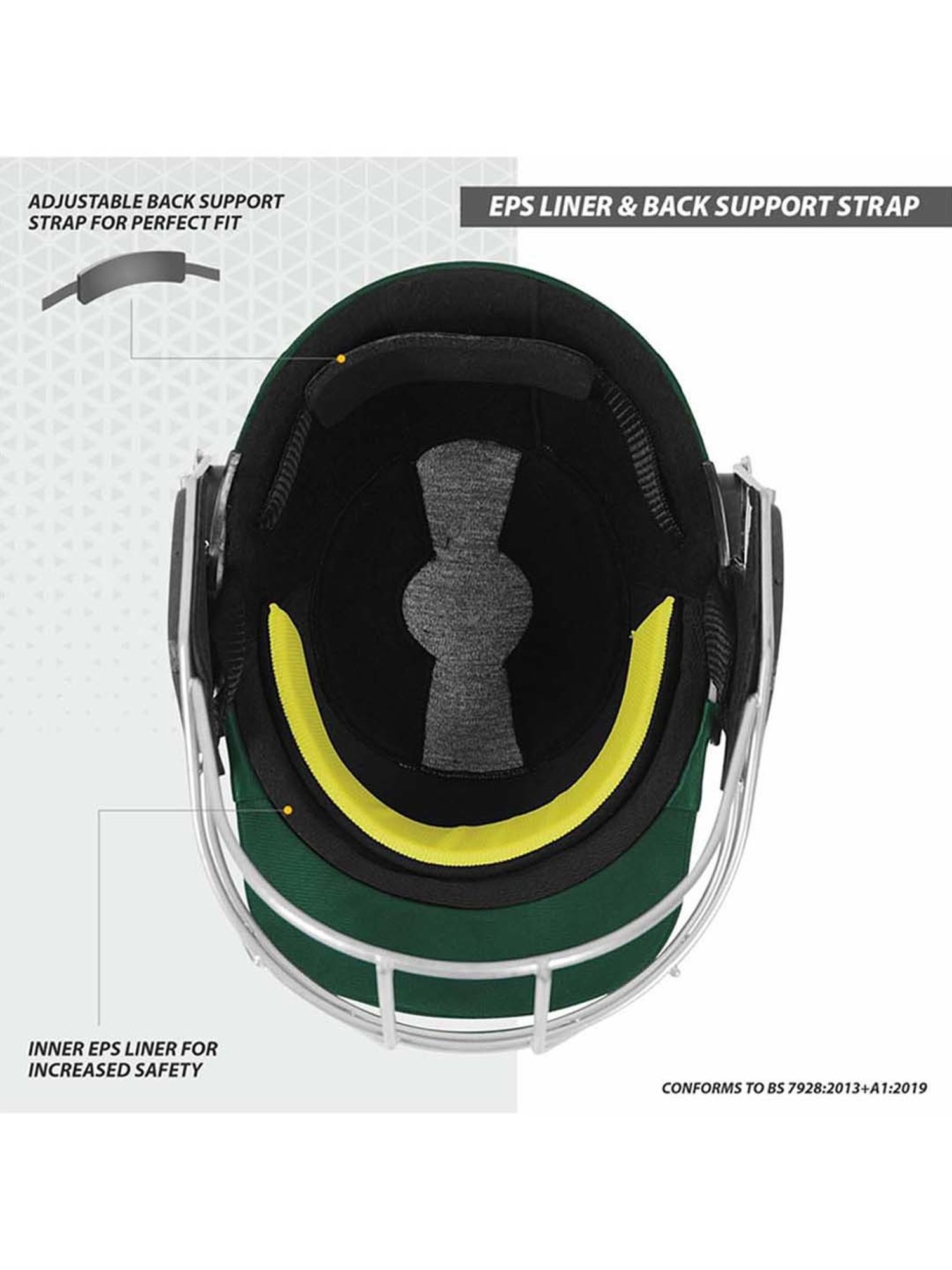 DSC SCUD Premium Cricket Helmet with Neck Guard Fixed Spring Steel Grill Size - M