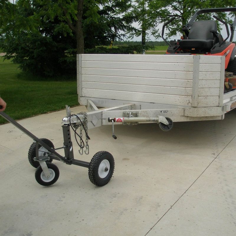 Tow Tuff TMD-800C Adjustable Solid Steel 800 lb Capacity Trailer Dolly w/ Caster