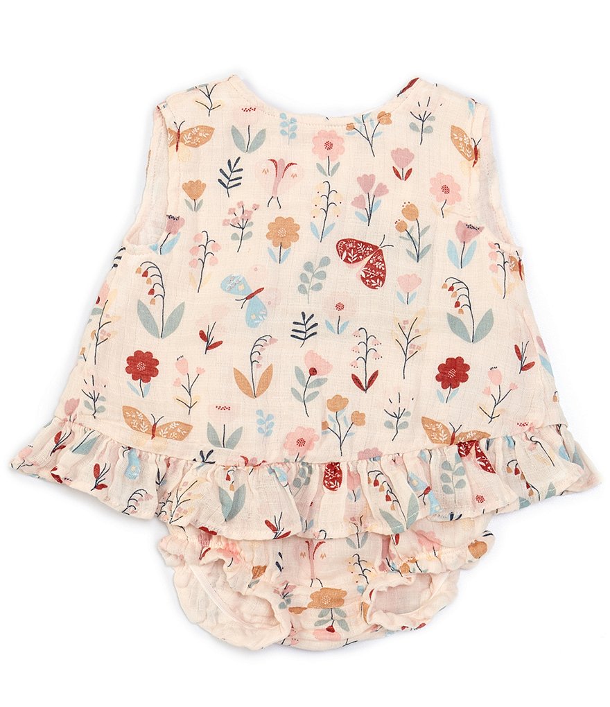 Angel Dear Baby Girls 3-18 Months Butterfly Garden Top & Bloomer Matching Set