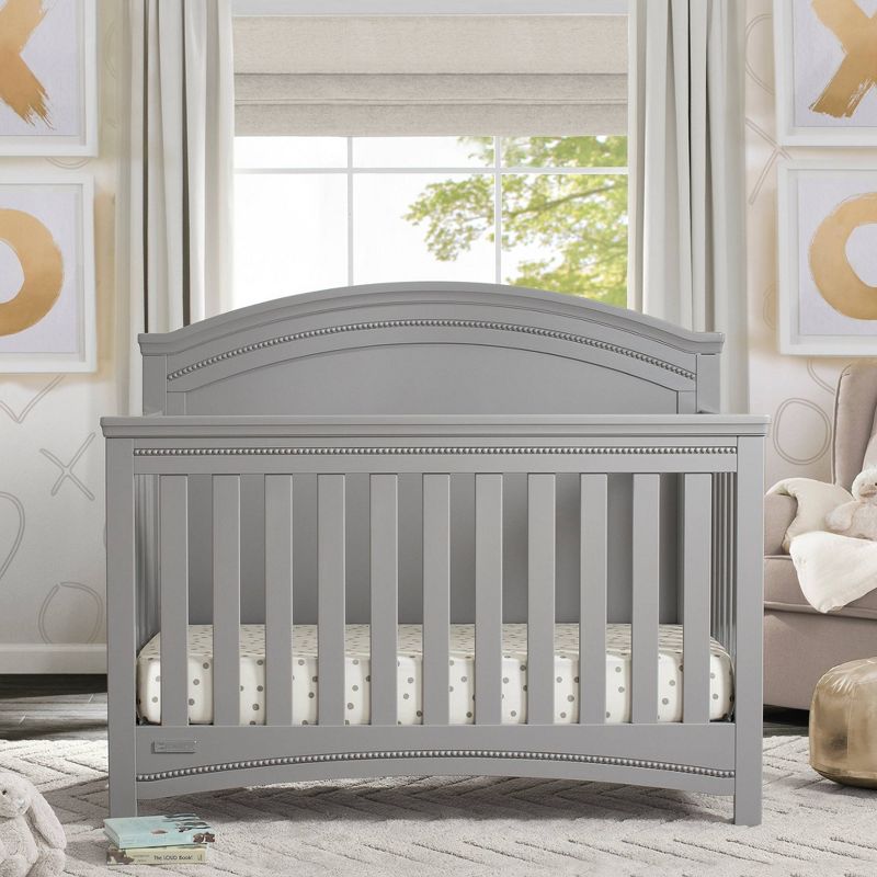 Simmons Kids' Emma 4-in-1 Convertible Crib 'N' More, Greenguard Gold Certified - Gray