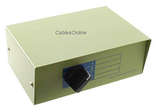 CablesOnline 4-Way ABCD 8P8C RJ45 Metal Rotary Manual Switch Box, SB-035