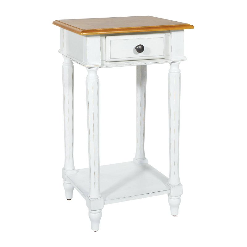 Medford Side Table Distressed White - OSP Home Furnishings