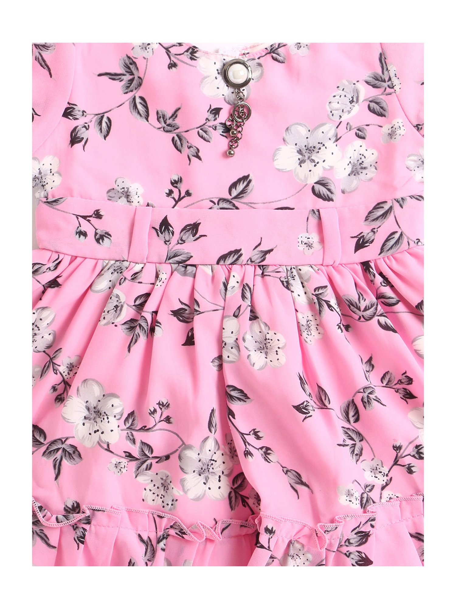 The Magic Wand Kids Pink Floral Print Dress