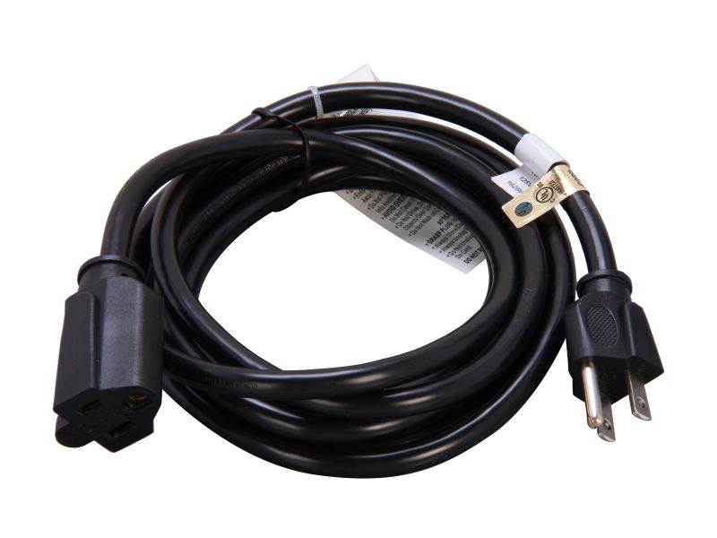1M 16AWG Heavy Duty Power Extension Cord Power Extension Cable 3 Feet 1 Meters 3 Conductor NEMA 515P to NEMA 515R 13 Amp Power Cable ED70906