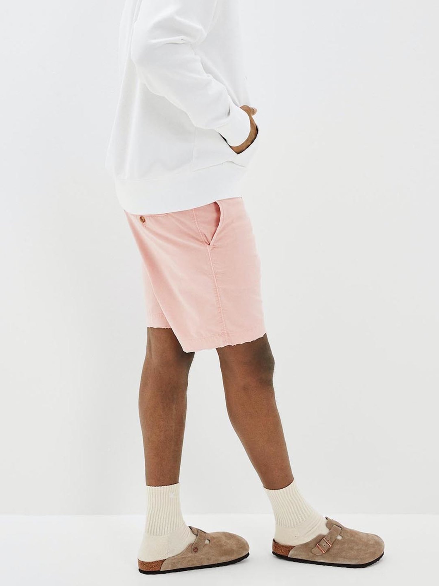 American Eagle Pink Cotton Regular Fit Shorts