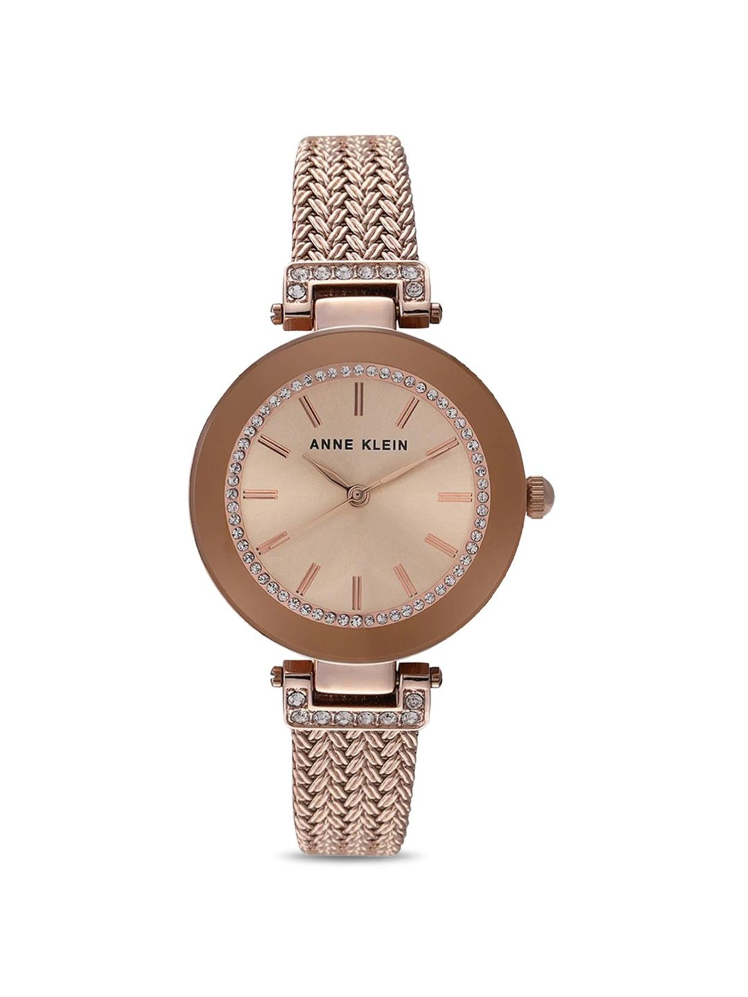 Anne Klein NDAK1906RGRG Crystals Analog Watch for Women