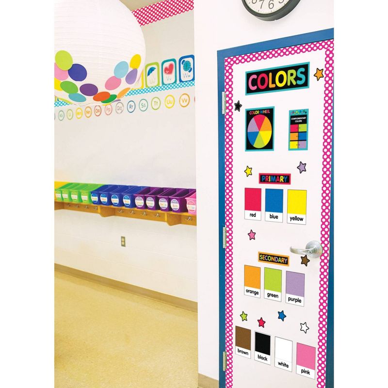 26pc Schoolgirl Style Just Teach Color Cards Mini Bulletin Board Set - Carson Dellosa