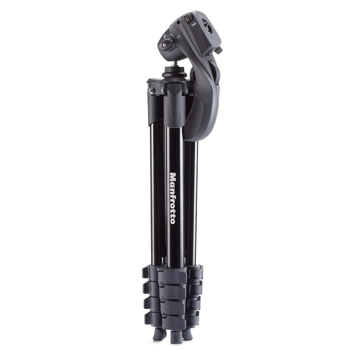 Manfrotto 5-Section Compact Action Aluminum Tripod, 3.31lbs Capacity, Black