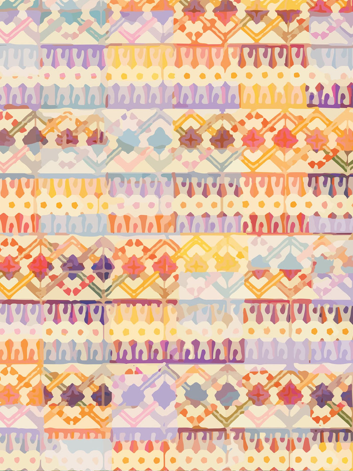 Petal Home Jharokha Abstract Yellow 300 TC Cotton Queen Bed Sheet with 2 Pillow Covers