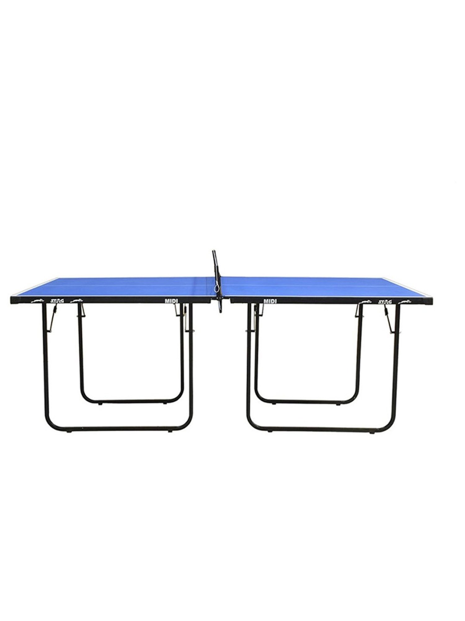 Stag Global 12mm Top Thickness Easily Foldable Space Saving Midi Table Tennis Table (Blue)
