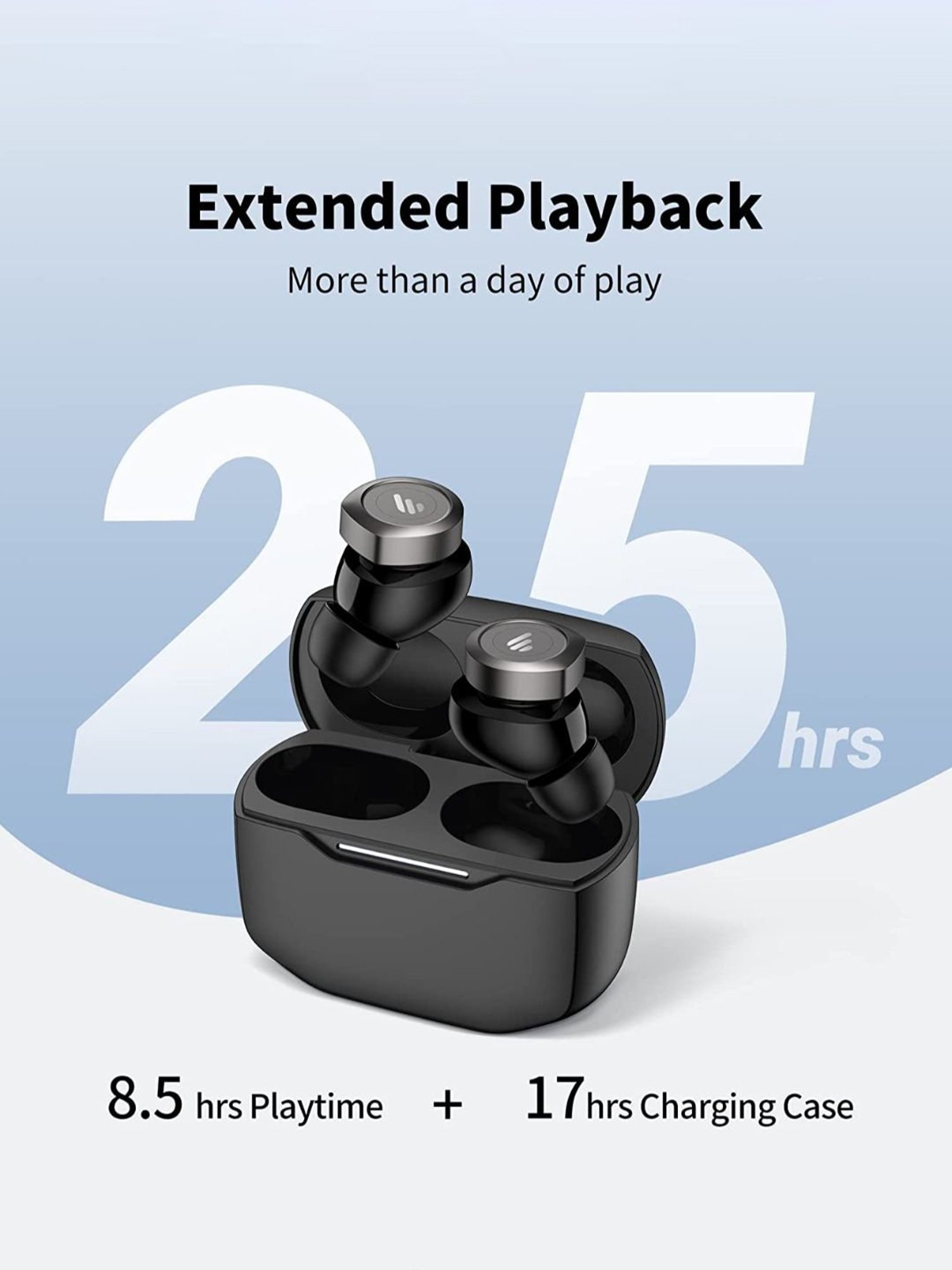 Edifier W240TN True Wireless Noise Cancellation In-Ear Headphones (Black)