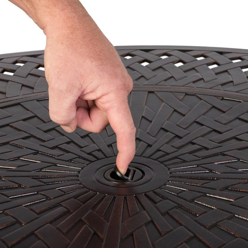 Verona Aluminum Round LPG Fire Pit - Fire Sense