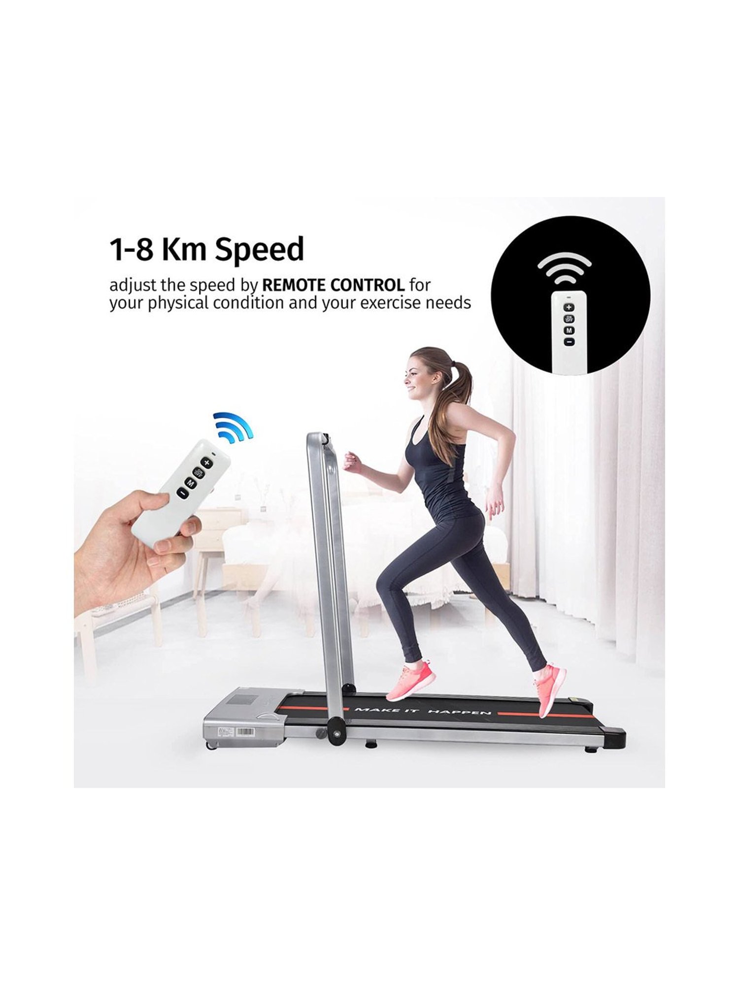 MAXPRO 2HP Under Desk Treadmill (Black)