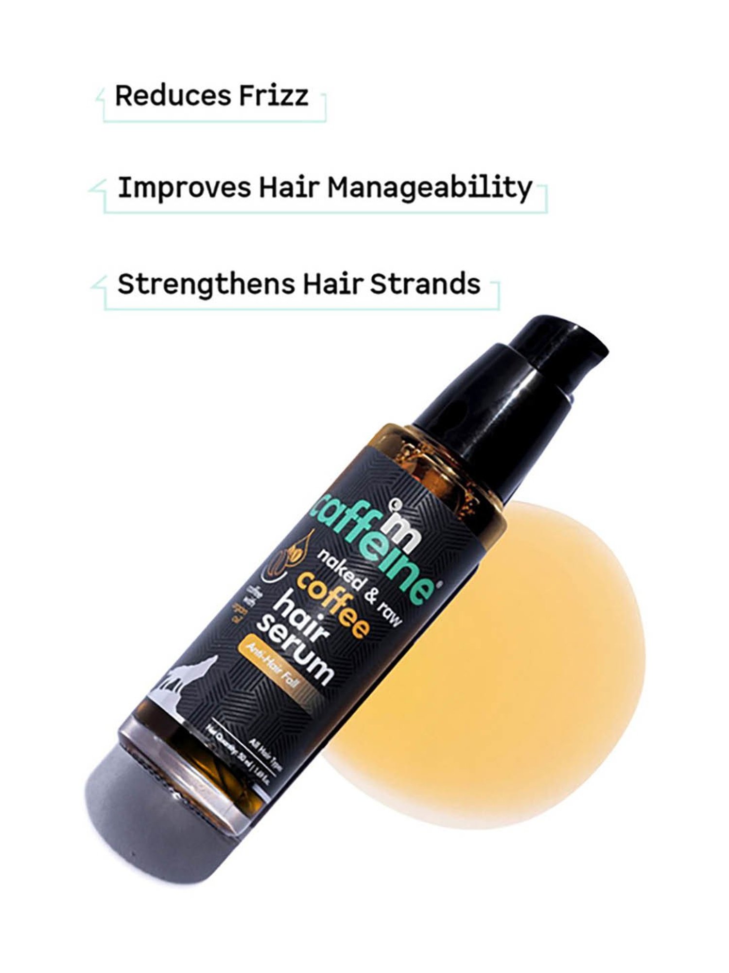 mCaffeine Naked & Raw Coffee Hair Serum - 50 ml