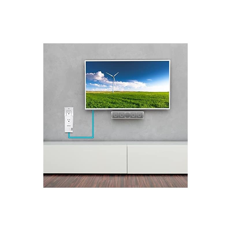 Powerline 1300 AV2 Adapter with Builtin Outlet Gigabit Port IEEE 19051 IEEE 1901 Range Up to 300m 984 ft TPL423E White