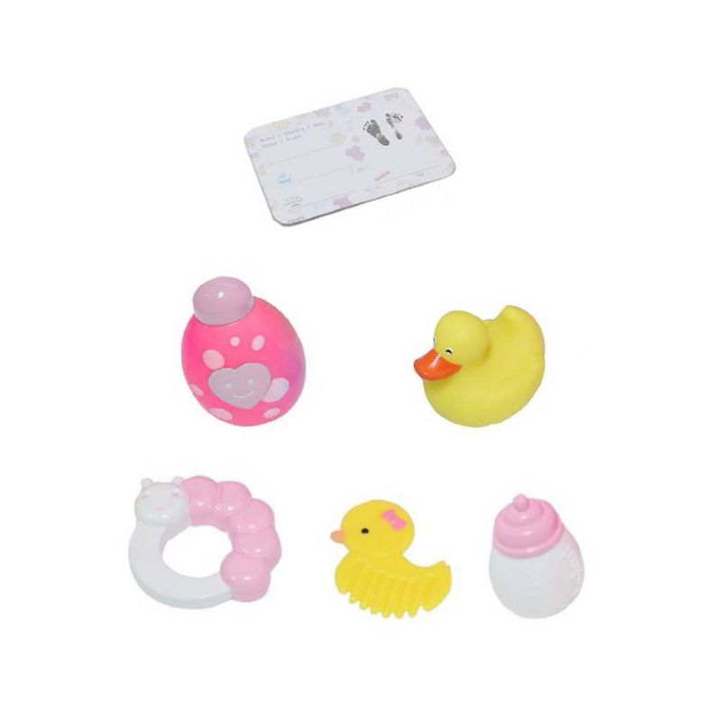 JC Toys La Newborn All Vinyl 13" Realistic Baby Doll Bathtub Set 8pc Gift Set