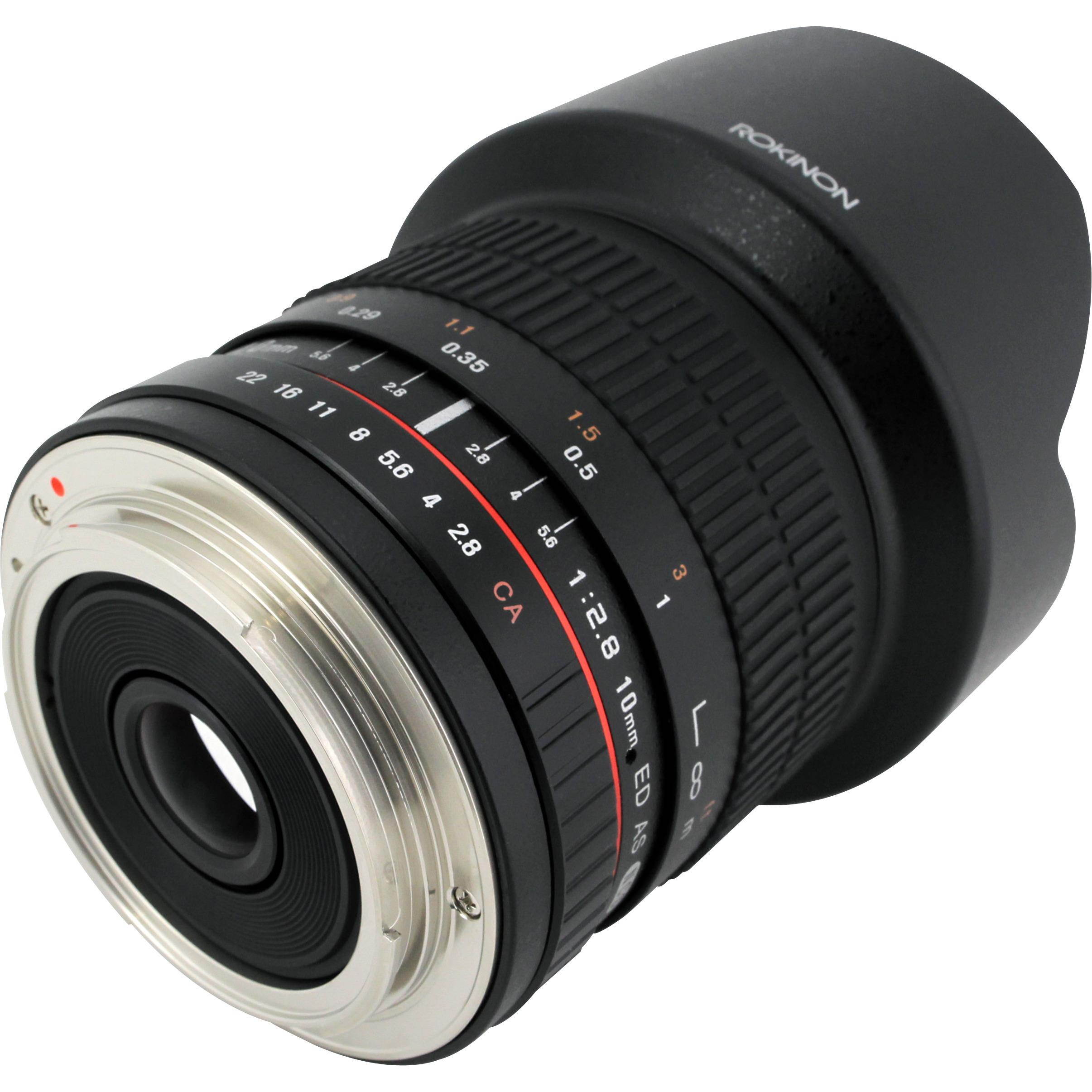 Rokinon 10mm f/2.8 ED AS NCS CS Lens for Fujifilm X Mount, Manual Focus #10M-FX