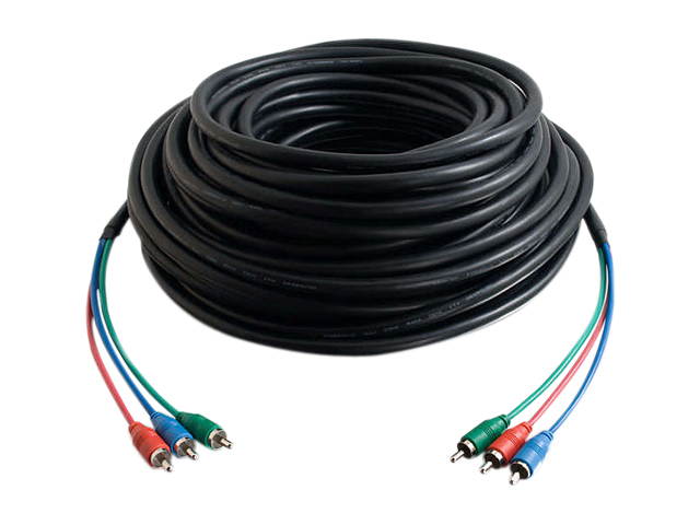 C2G 40121 25 ft. Component Video Cable With Low Profile Connectors M/M - In-Wall CMG-Rated