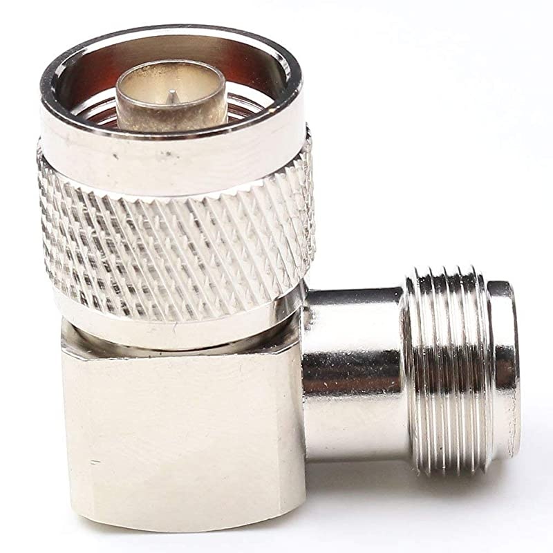 N Type Connectors N Male to Female Adapter Right Angle N Coax Adapters Connector RF Coaxial Adapters for WiFi Antenna Cable Amplifier Ham Radio Base Station 5Packs