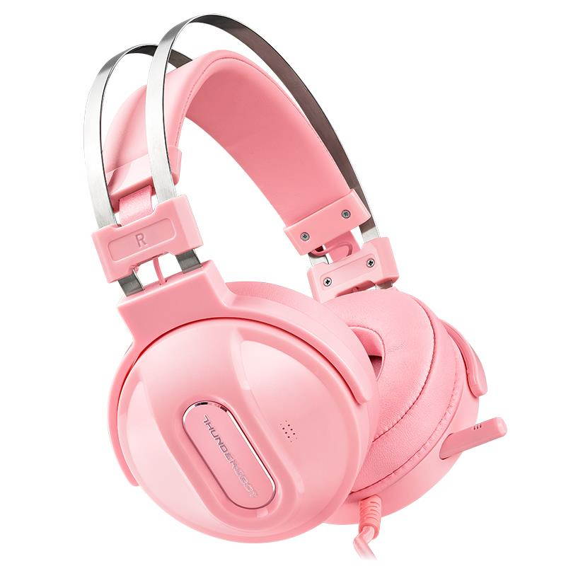 Thunderobot H71 Desert Storm ANC Wired 7.1 Channel 132db High Sensitivity Quad Driver Units Automatic Noise Canceller Gaming Headset - Pink