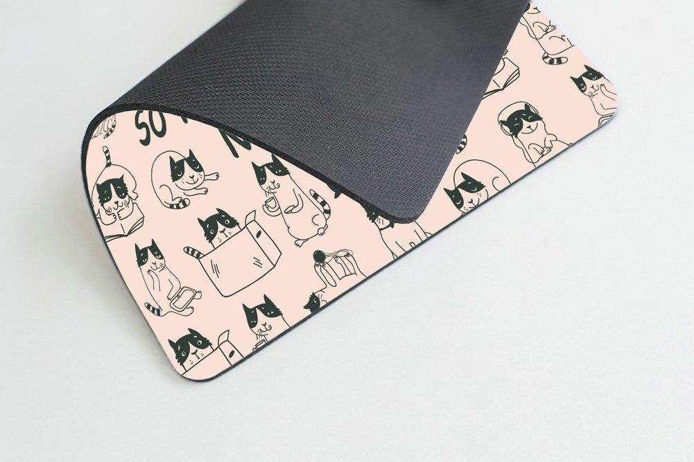 Mouse Pad Mousepad Cat Mouse Pad Funny Coworker Gift Office Supplies Cat Lover Gift Pink Office Desk Accessories Cubicle Decor Peach Cute - I Work Hard So My Cat Can Have Nice Things
