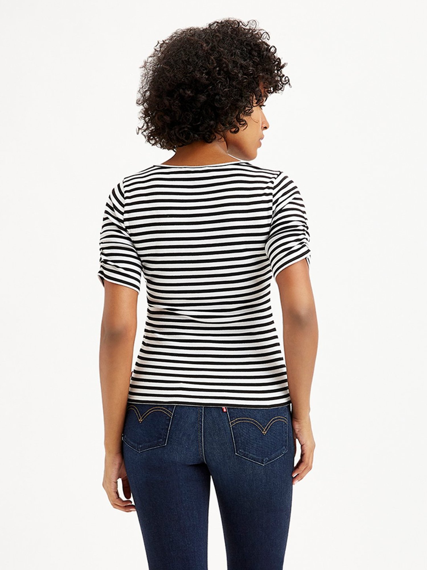Levi's Black & White Striped Top