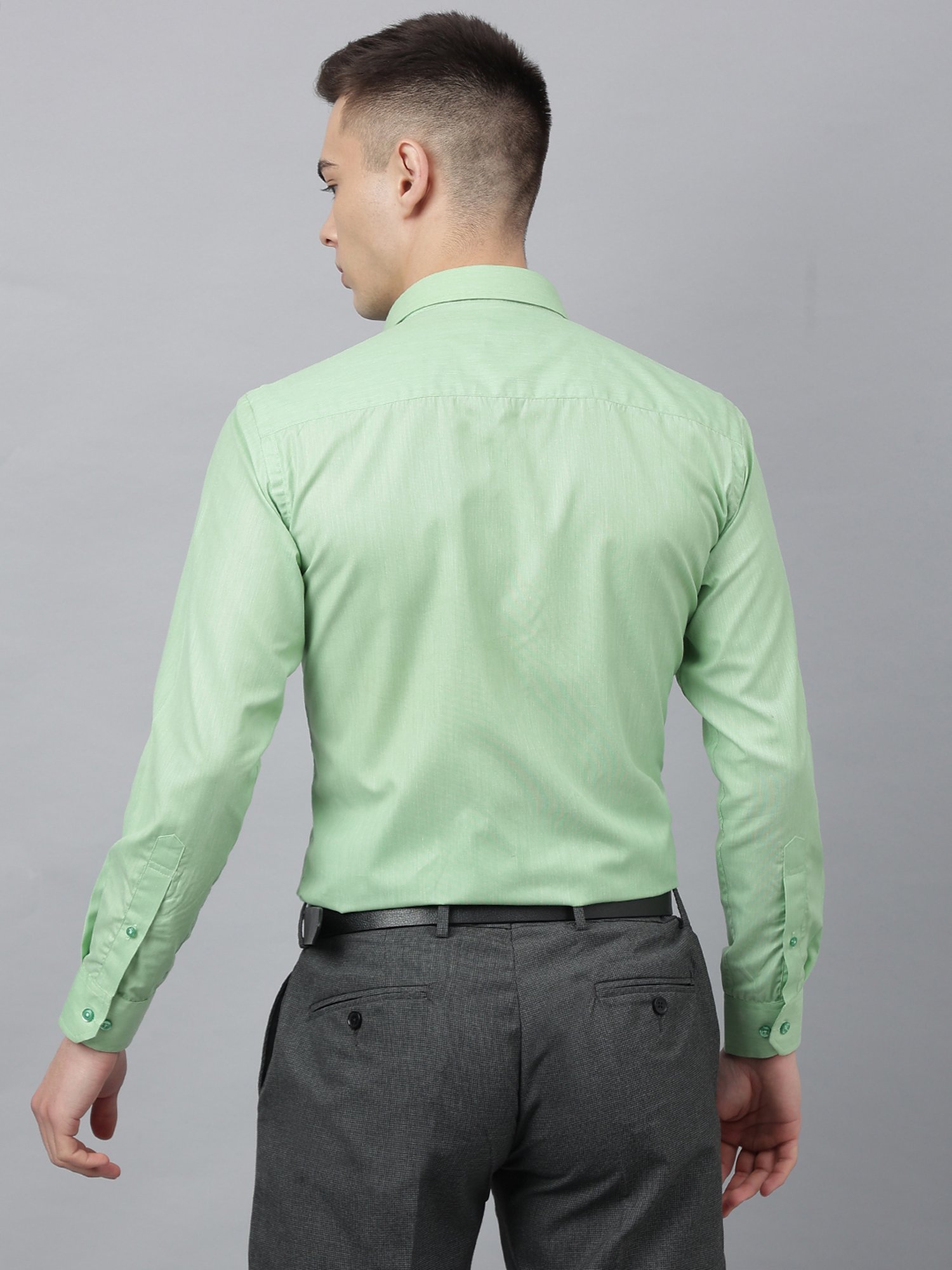 English Navy Green Slim Fit Shirt