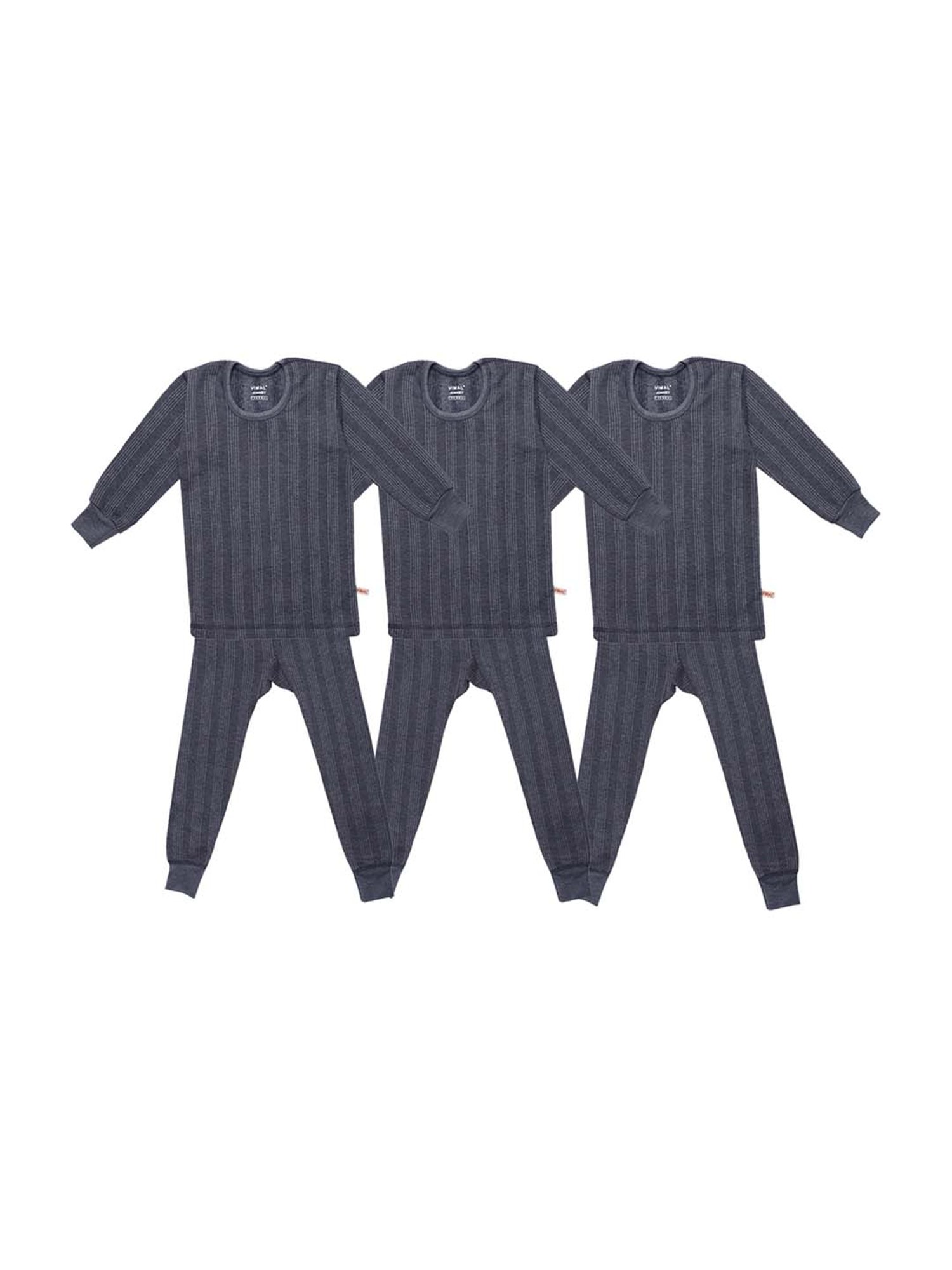 Vimal Jonney Kids Multicolor Regular Fit Thermal Set - Pack of 3