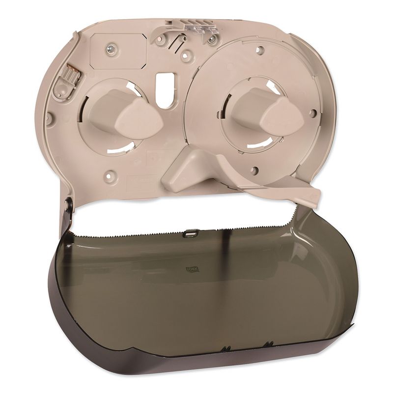 Tork Twin Jumbo Roll Bath Tissue Dispenser 19.29"Wx5.51"Dx11.83"H Black 56TR