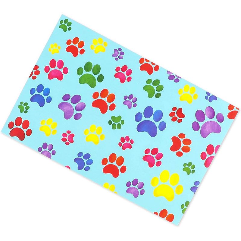 Pipilo Press 48-Pack Blank Postcards with Colorful Paw Print, Note Cards for Any Message, Postage Friendly, 4x6