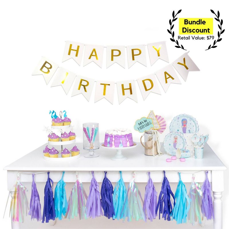 156pc Mermaid Party Supplies Great Value Ultimate Kit