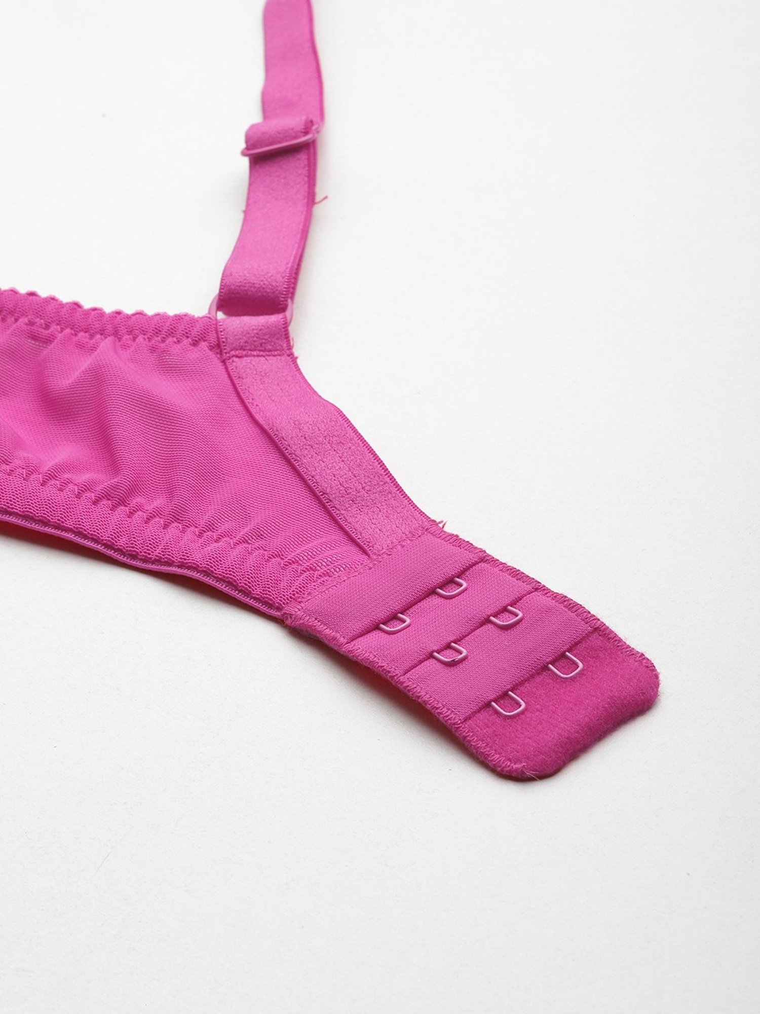 Leading Lady White & Magenta Printed Full Coverage T-Shirt Bra