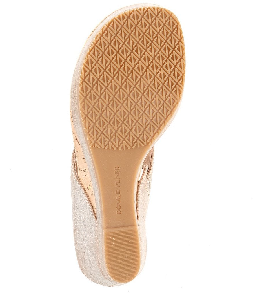 Donald Pliner Malone Leather Hooded Thong Wedge Sandals