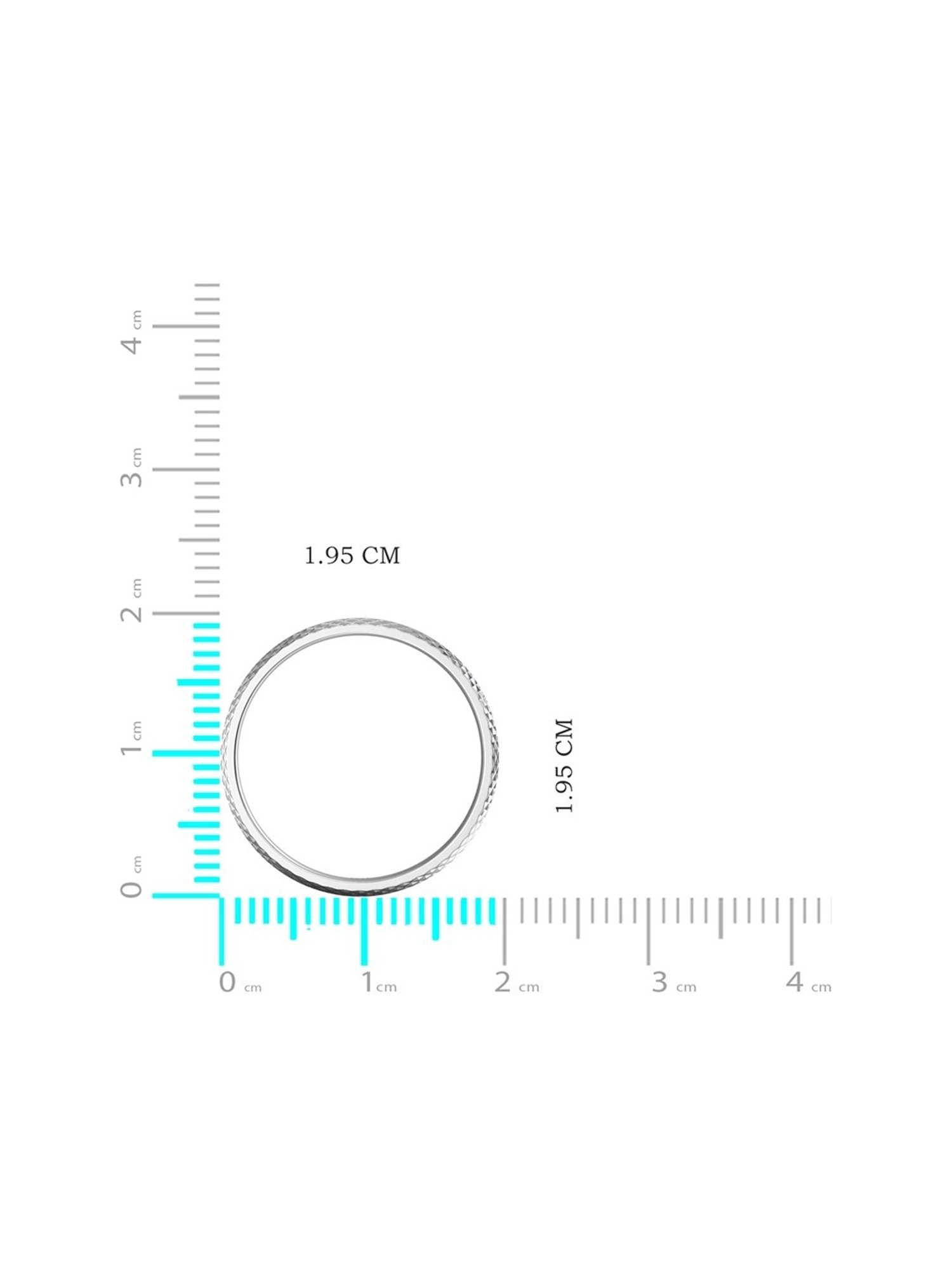 Malabar Gold and Diamonds 950 Platinum & 0.02 ct Diamond Ring