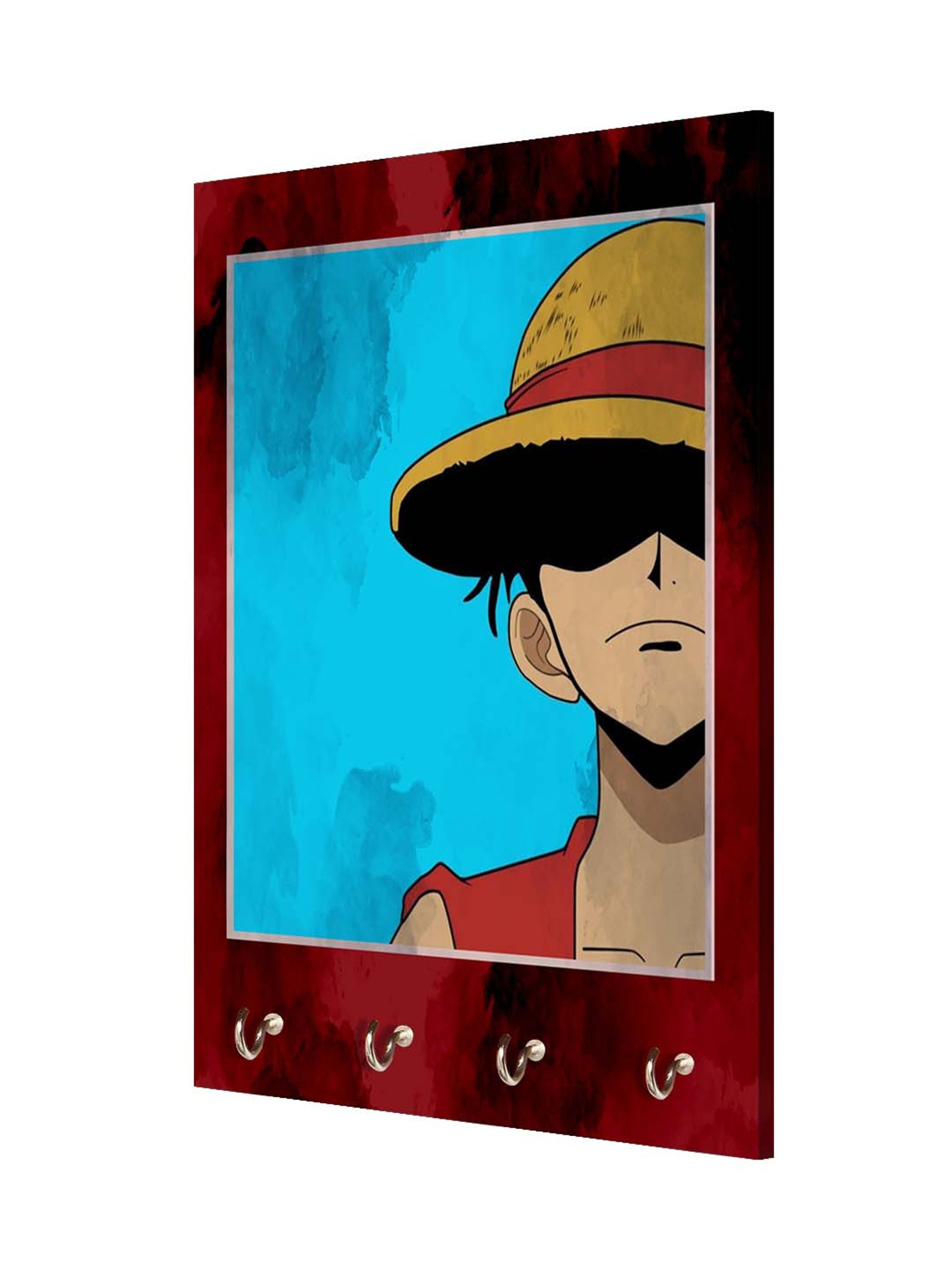 999Store Red & Blue MDF Decorative Wall Mount Key Holder - Set of 1