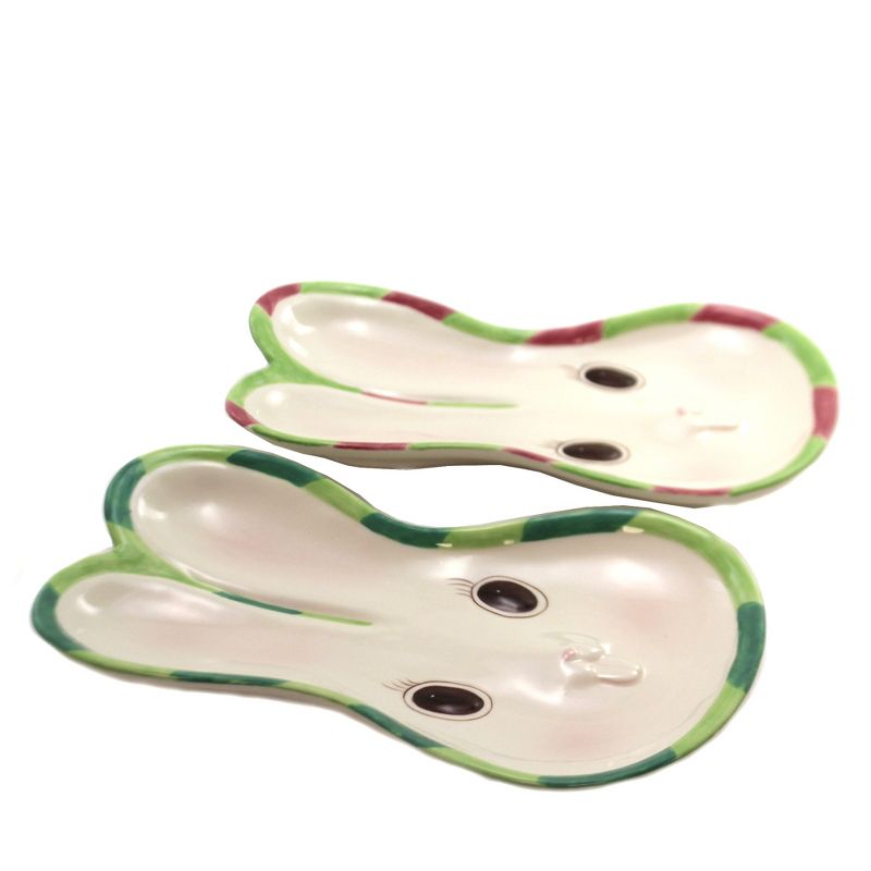 Tabletop 9.5" Bunny Friend Forever Plates S/2 Easter Rabbit Cookie Candy Cosmos Gifts Corp.  -  Serving Platters