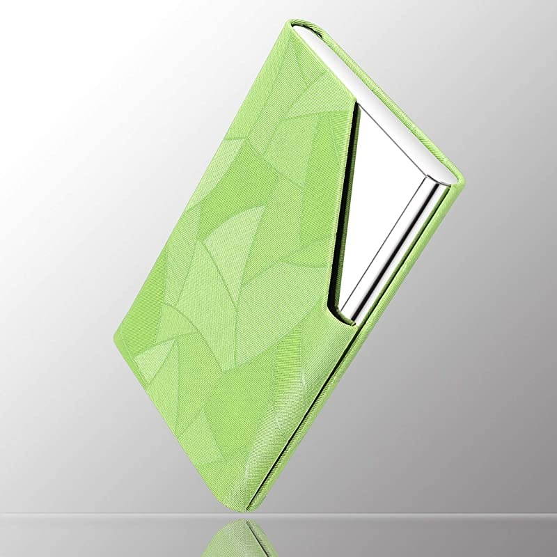 Card Holder, Metal Card Case Pocket, Card Holder for Women & Men, Professional PU Leather Card Holders Name Card Holder Purse Card Case with Magnetic Closure, Black-xbz