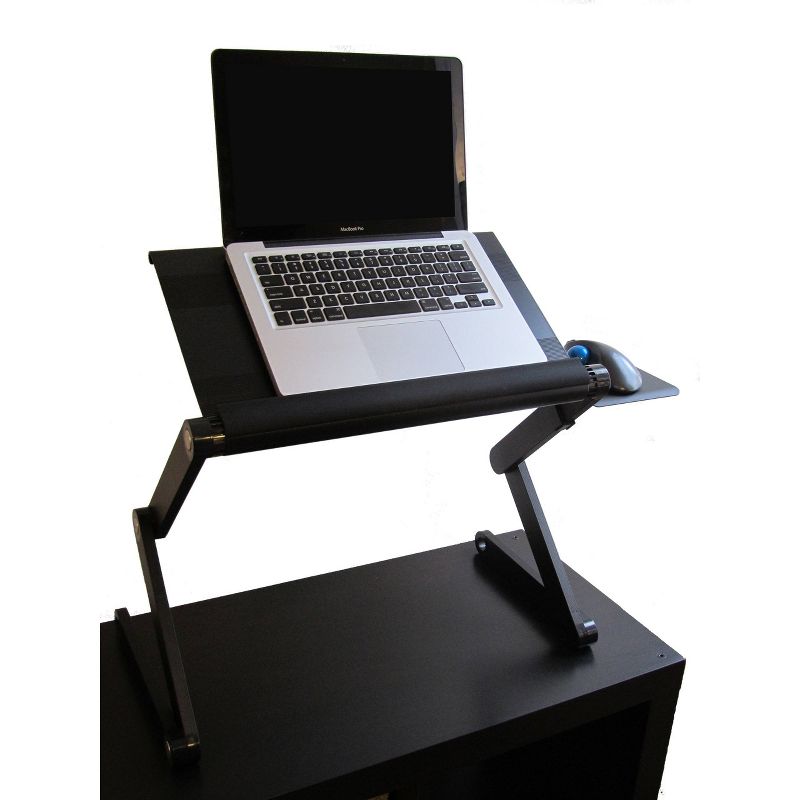Workez Adjustable Laptop Cooling Stand & Lap Desk Black - Uncaged Ergonomics