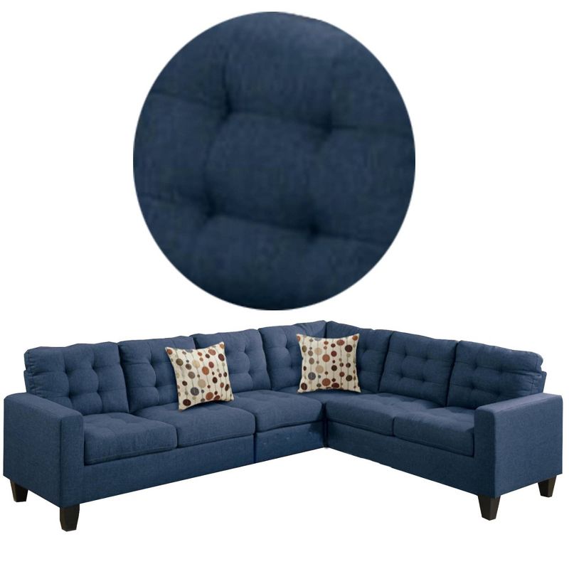 5pc French Seamed Sectional Mona Abstract Gray - Project 62™